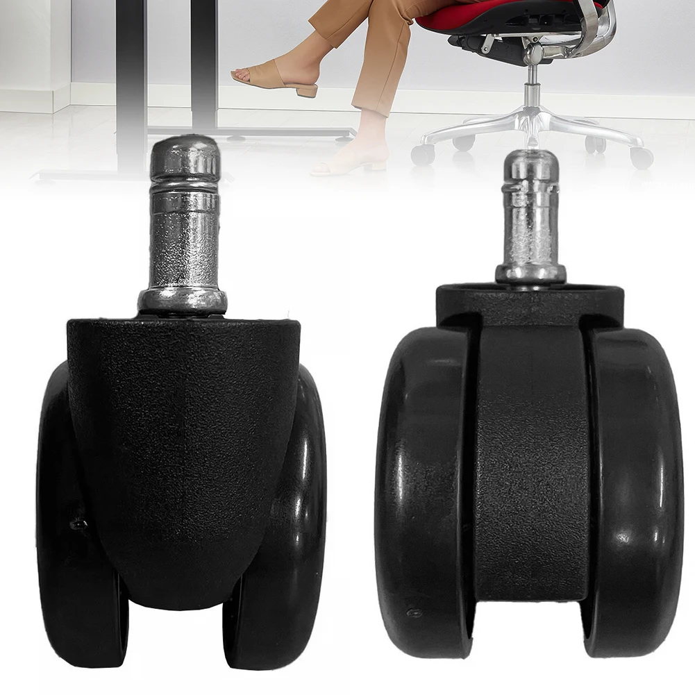 5PCS Office Chair Casters 60mm Universal Rolling Casters Wear Resist Mute Swivel Caster Replacemen Furniture Wheels Roller