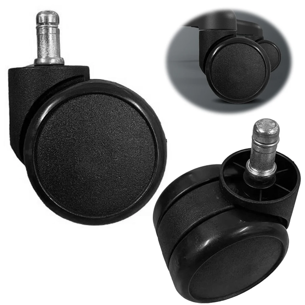 5PCS Office Chair Casters 60mm Universal Rolling Casters Wear Resist Mute Swivel Caster Replacemen Furniture Wheels Roller