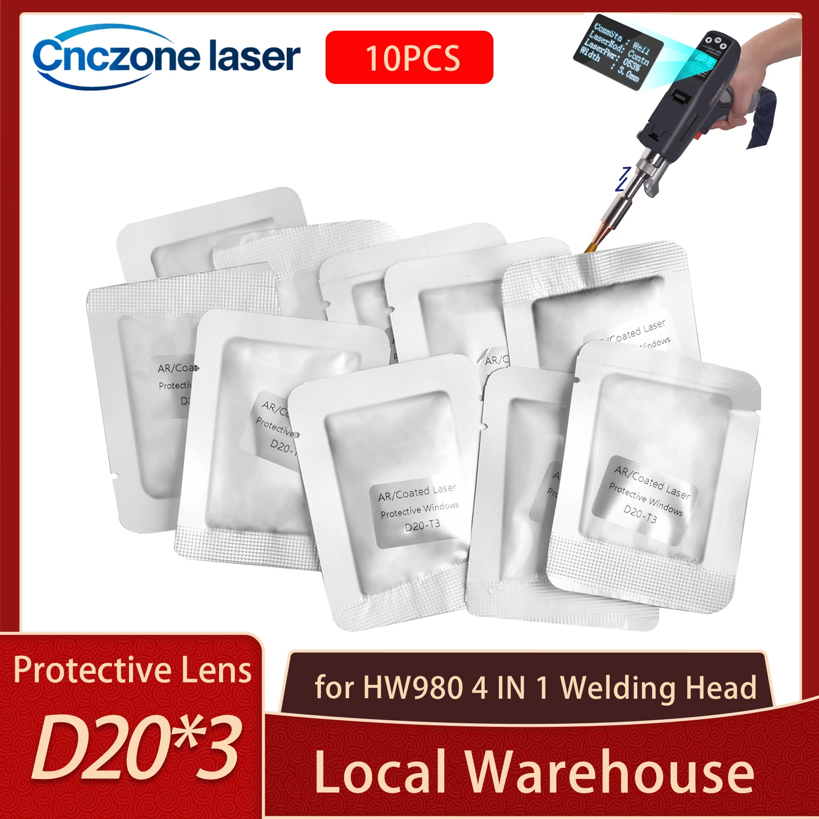 Fiber Laser Welder Focusing Lens D20x4.5 F150 F600 F800 for SUP23T HW980 4 IN 1 Laser Welding Head Parts for Welding/Cleaning
