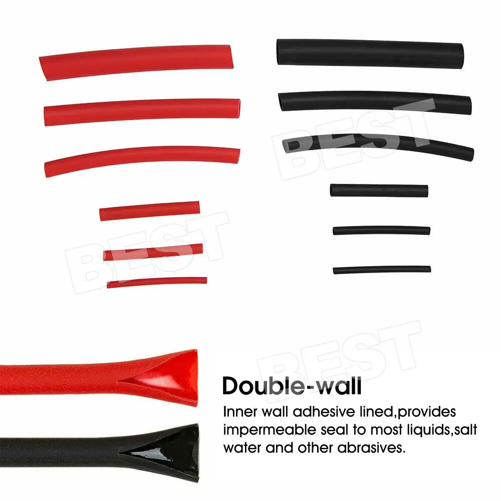 540x Marine Grade Dual-Wall Adhesive Glue Lined Heat Shrink Tubing Ratio 3:1
