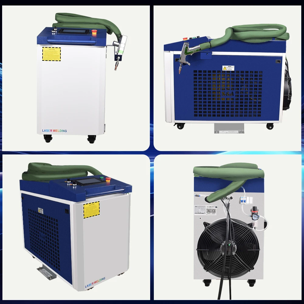 Raycus 3000W 4 In 1 Handheld Fiber Laser Welding Cleaning Cutting Machine with Wire Feeder Double Pendulum Model for Metal