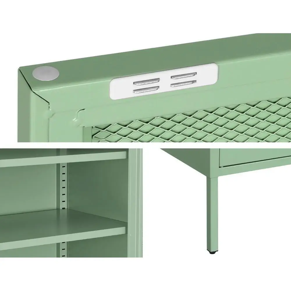 Artiss Green Metal Buffet Sideboard Storage Cabinet with Doors Modern Home Organizer