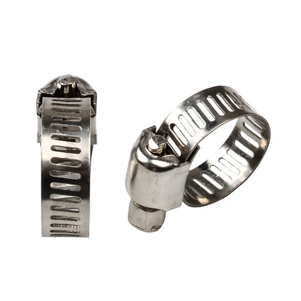 Stainless Steel Adjustable Worm Gear Hose Clamp Assortment Kit Screw Band Fasteners For Pipe Fuel Tube Faucet