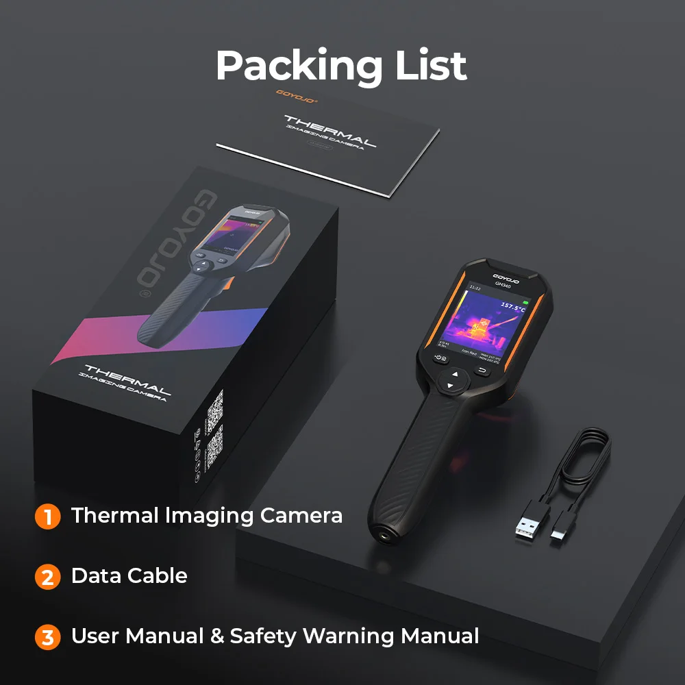 GOYOJO Thermal Imaging Camera 2in1 Super IR 640x480 Handheld Thermal Imager Electrical Test for HVAC Electrical Detect
