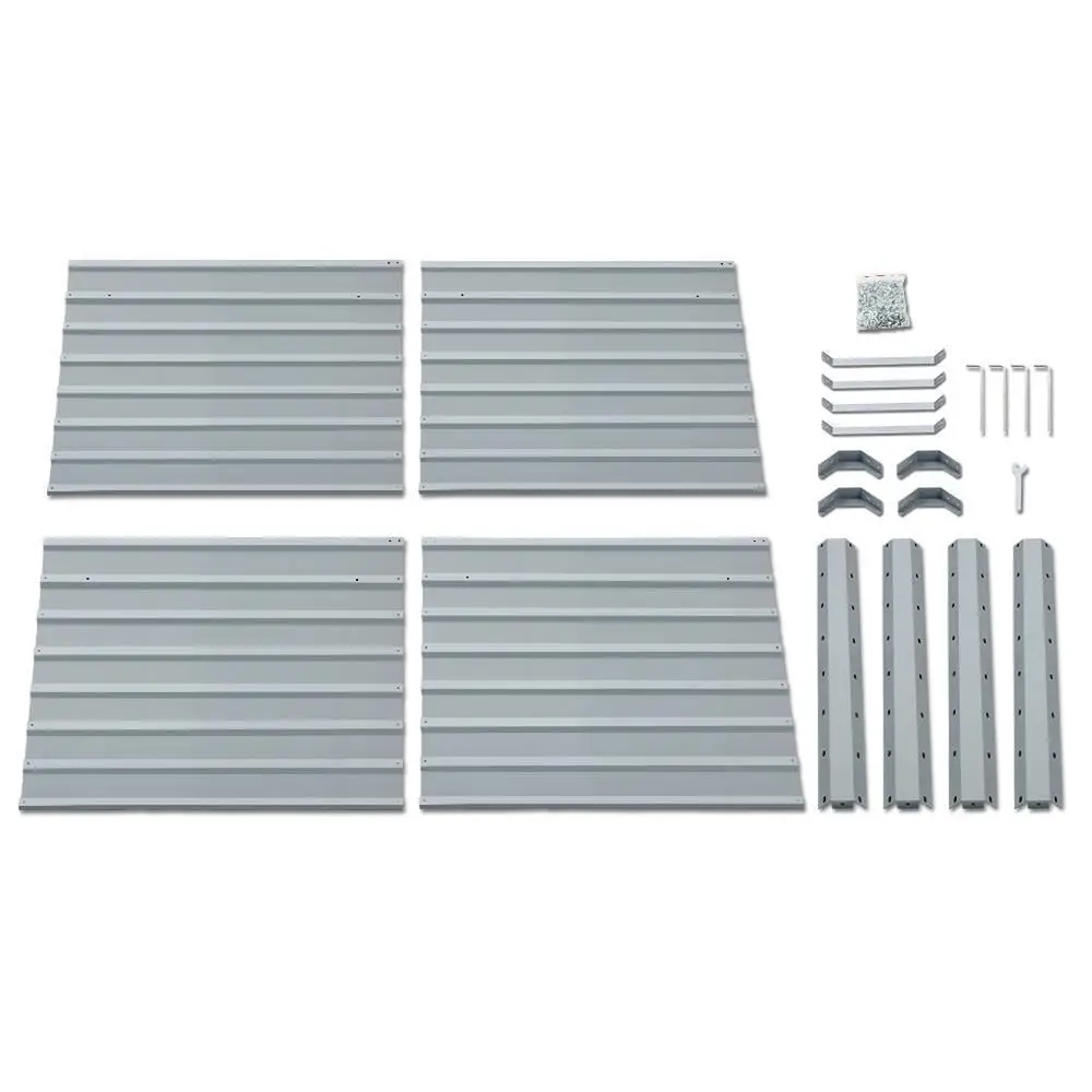 2 Pack 100x100x77cm Galvanised Raised Garden Bed Planter Box Durable Outdoor Container
