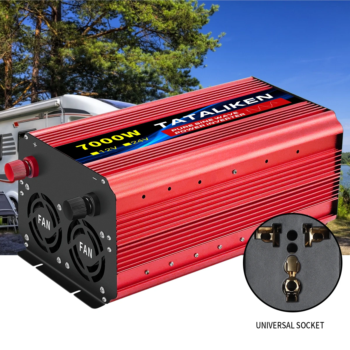 1600W-10000W Pure Sine Wave Power Inverter DC 12V/24V to AC 110V /220V Car Plug Adapter 4000W 3000W 2200W Power Converter