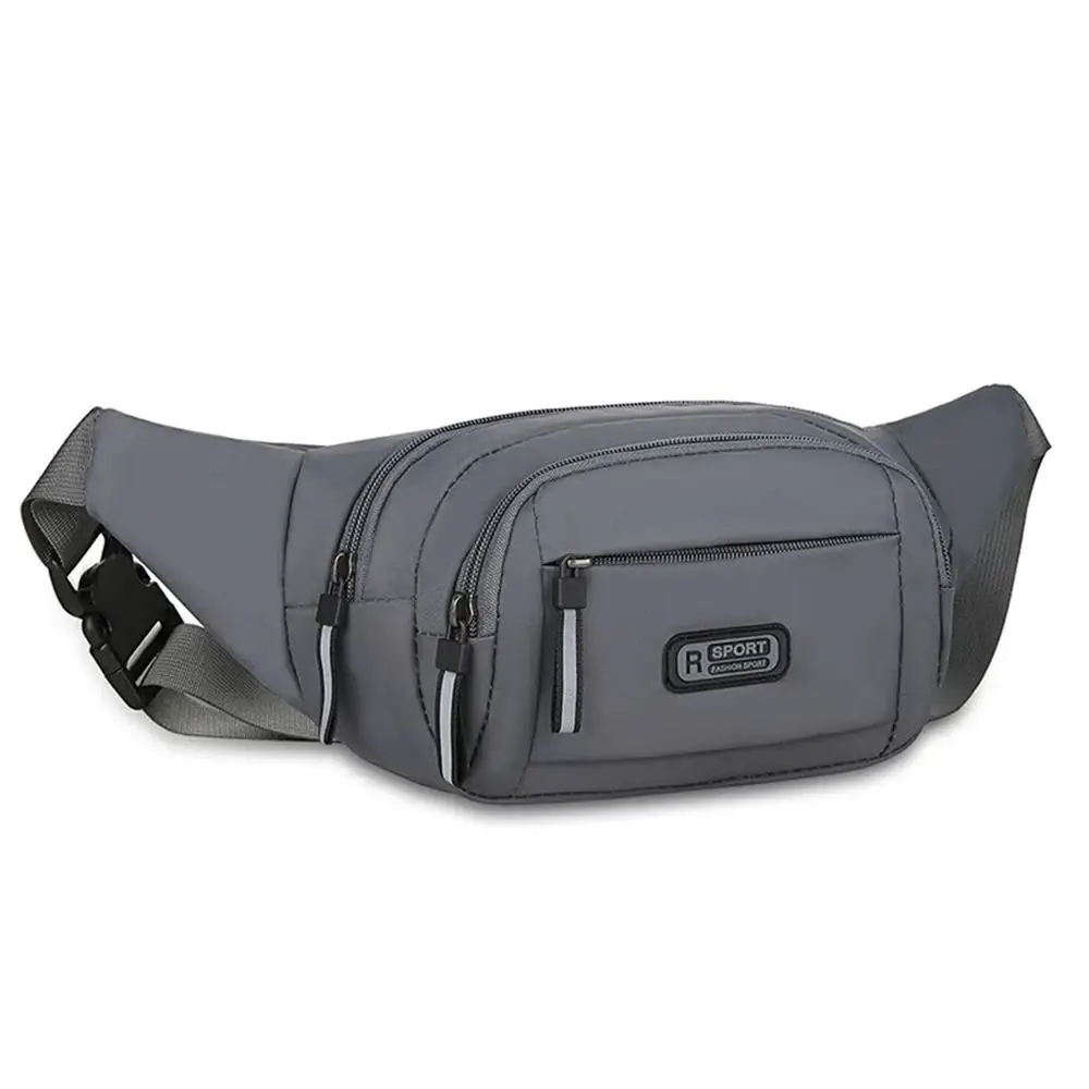 Fashion Large-capacity Men Waist Bag Casual Nylon Anti-theft Chest Bag Outdoor Travel Waterproof Sports Mobile Phone Bag
