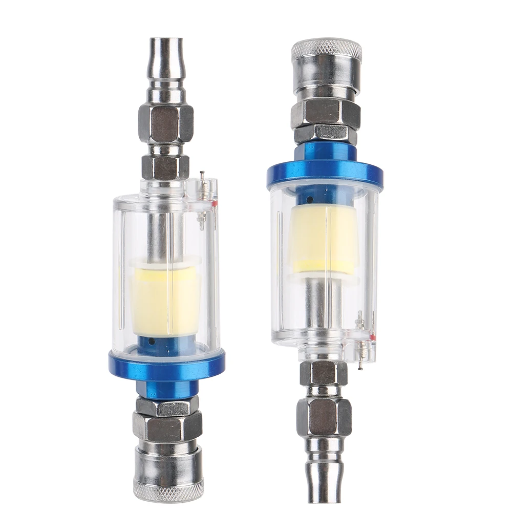 Water Trap Clear Painting Moisture Separator Air Oil Water Separator Filter Kit 1/4 Inch Thread Sprayer Air Compressor Tool
