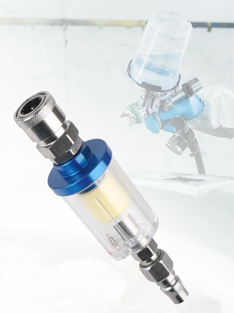 Water Trap Clear Painting Moisture Separator Air Oil Water Separator Filter Kit 1/4 Inch Thread Sprayer Air Compressor Tool