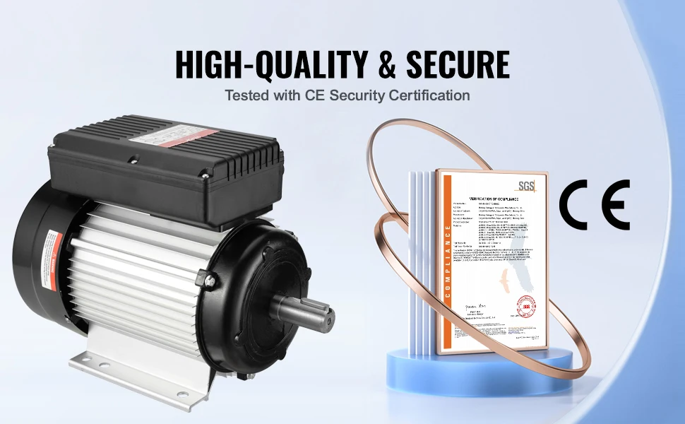 SucceBuy 2.2 KW Electric Motor 2800rpm Air Compressor Motor Single Phase 24mm Keyed Shaft CW/CCW Rotation for General Equipment