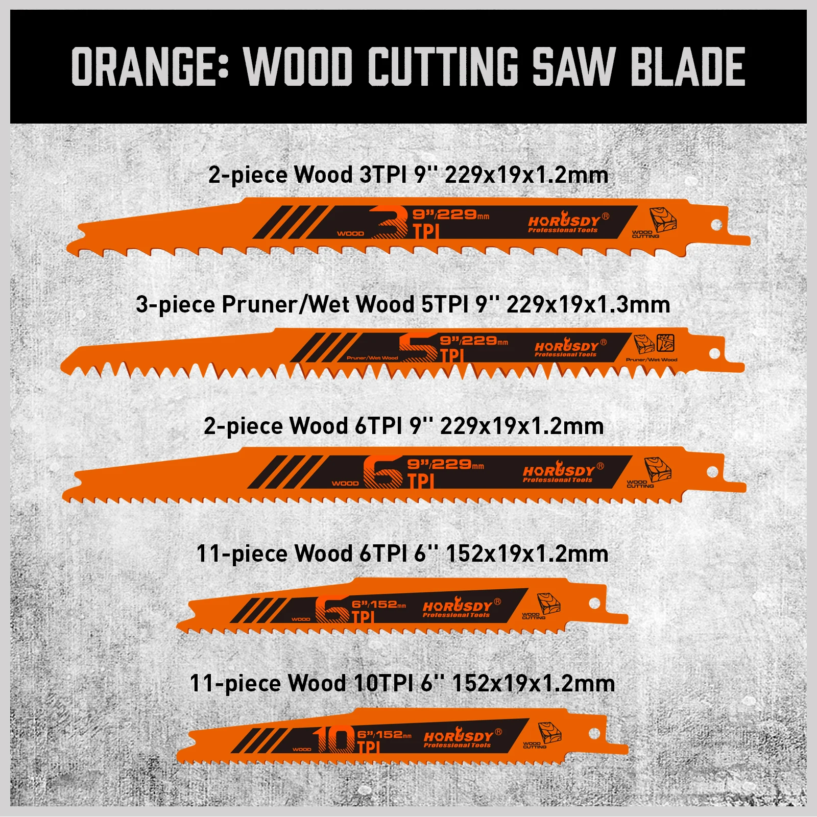 HORUSDY 40Pc Reciprocating Saw Blade Set 2-24TPI Wood Metal Sheet Cutting New