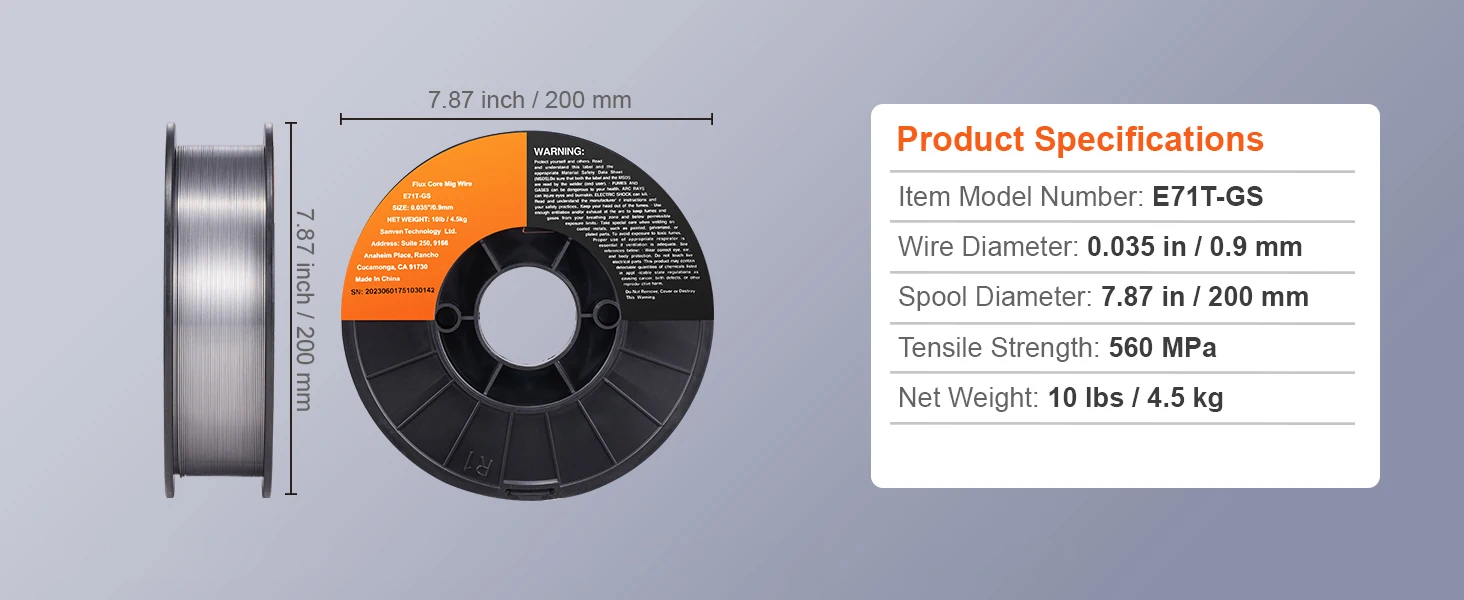 SucceBuy 0.035 Inch Flux Cored Welding Wire Carbon Steel Iron MIG Welding Machine Welder Accessories For Soldering