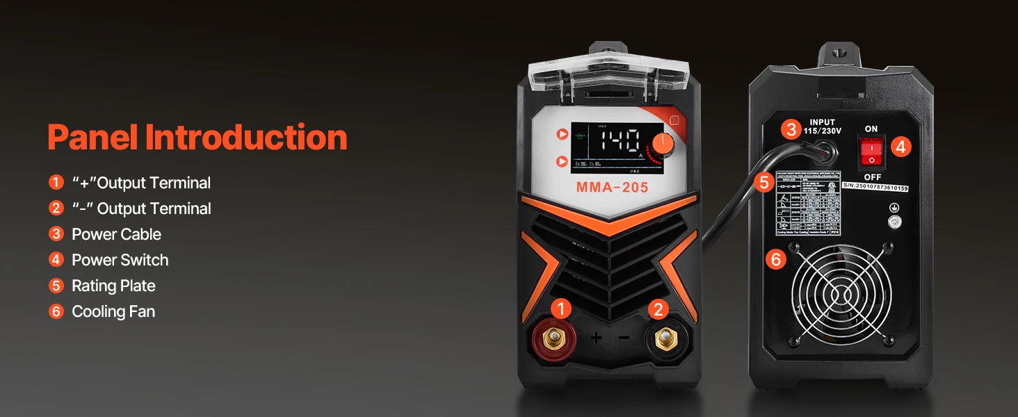 succebuy TIG Welder205A2-in-1Welding Machine Lift TIG/MMA Stick Electric Welder Machine with IGBT Inverter Hot Start Arc Force