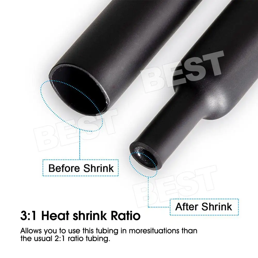 270x Marine Grade Dual-Wall Adhesive Glue Lined Heat Shrink Tube Ratio 3:1 AU