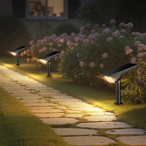 Intelamp Solar Lights Outdoor 4000Mah Solar Spotlights 3 Modes Dusk to Dawn Solar Spotlights Solar Lights for Garden and Yard