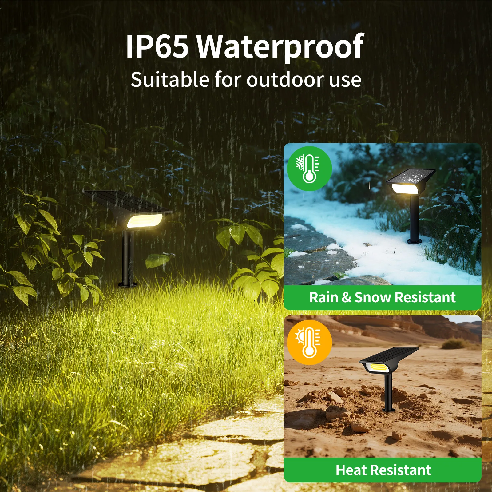 Intelamp Solar Lights Outdoor 4000Mah Solar Spotlights 3 Modes Dusk to Dawn Solar Spotlights Solar Lights for Garden and Yard