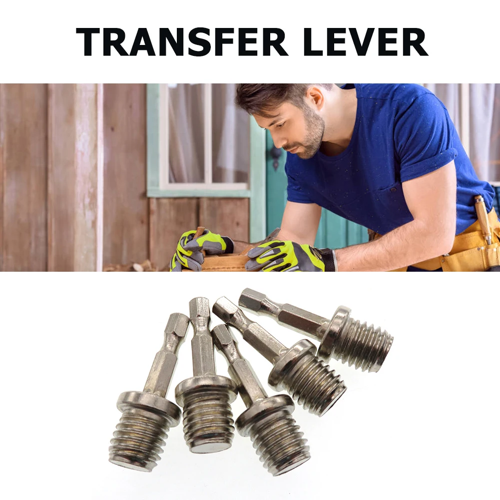 M10 M14 1/4 6mm Hex Connecting Rod Adapter Hand Electric Drill Polisher Grinder Adapter Rod Metal Polishing Disc Connection Rod