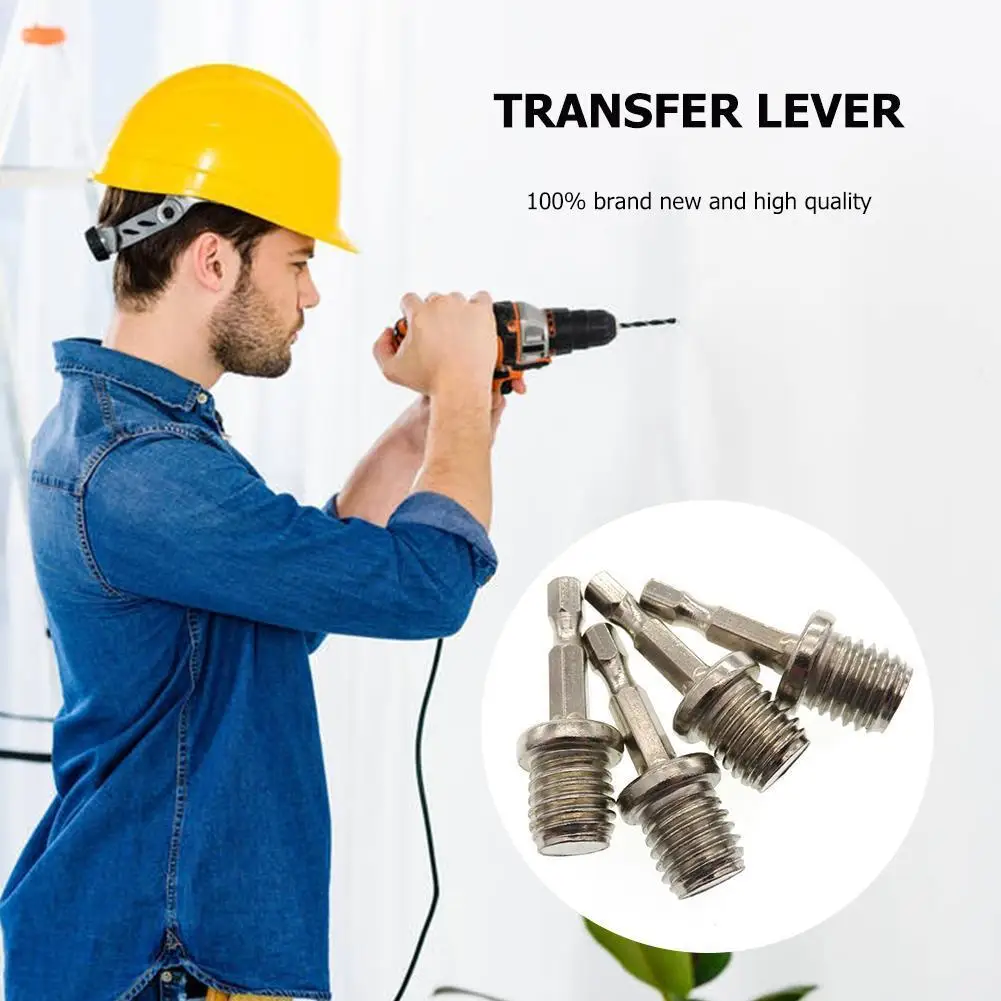 M10 M14 1/4 6mm Hex Connecting Rod Adapter Hand Electric Drill Polisher Grinder Adapter Rod Metal Polishing Disc Connection Rod