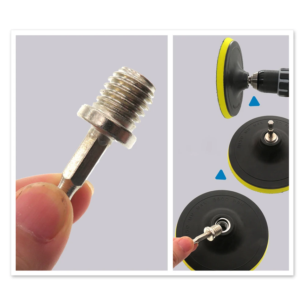 M10 M14 1/4 6mm Hex Connecting Rod Adapter Hand Electric Drill Polisher Grinder Adapter Rod Metal Polishing Disc Connection Rod