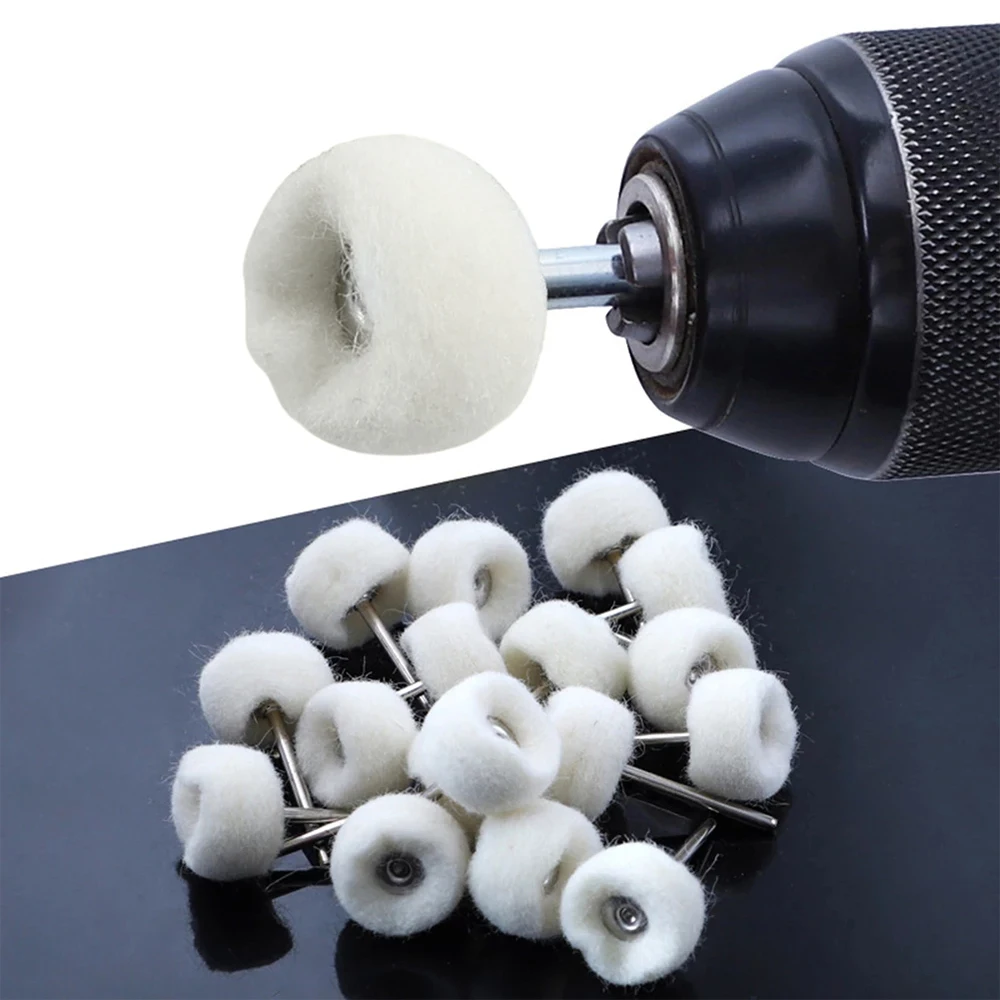 10pcs Cotton Wheel Polishing Buff Buffing Brush  Polish Rotary Drill Bit AU