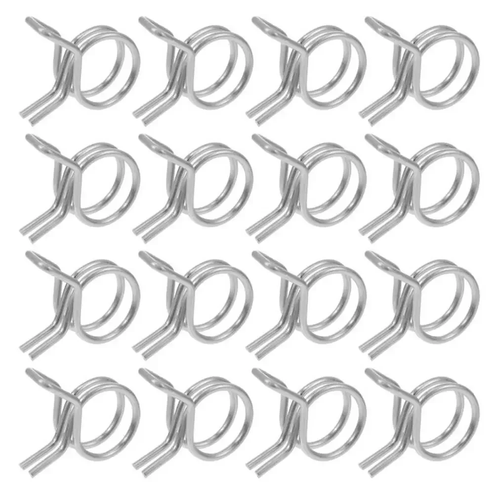 10Pcs Set Stainless Steel Spring Hose Clamps Universal Sealing Pipe Tube Clips Practical Hardware Fasteners