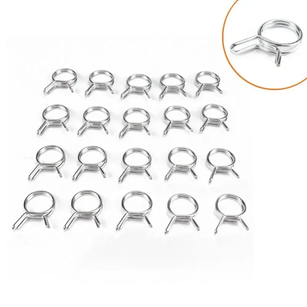 10Pcs Set Stainless Steel Spring Hose Clamps Universal Sealing Pipe Tube Clips Practical Hardware Fasteners