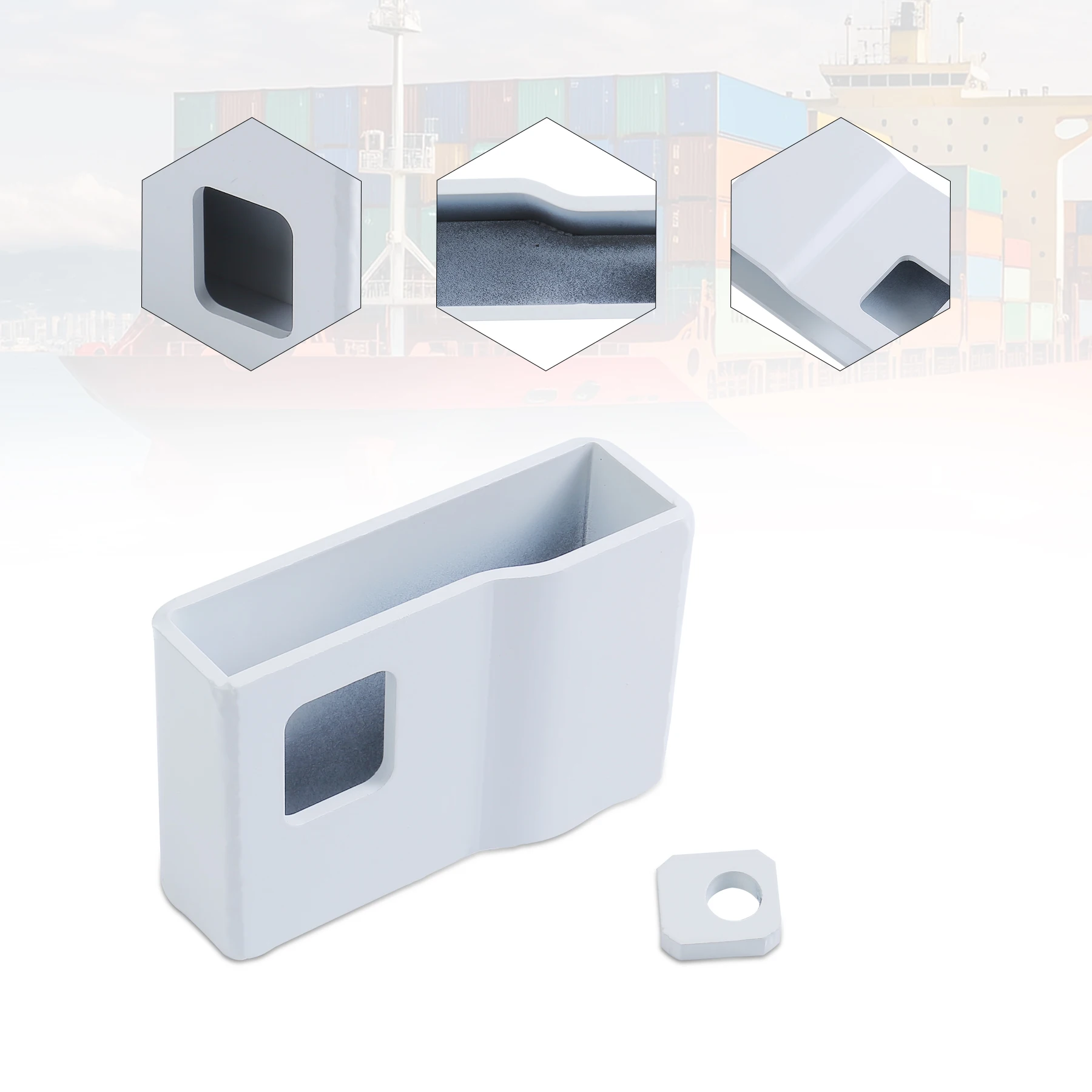 Steel Shipping Container Lock Housing Shipping Storage Container Box Secures Lock Latch Solid & Safe Bolt Need Weld ON