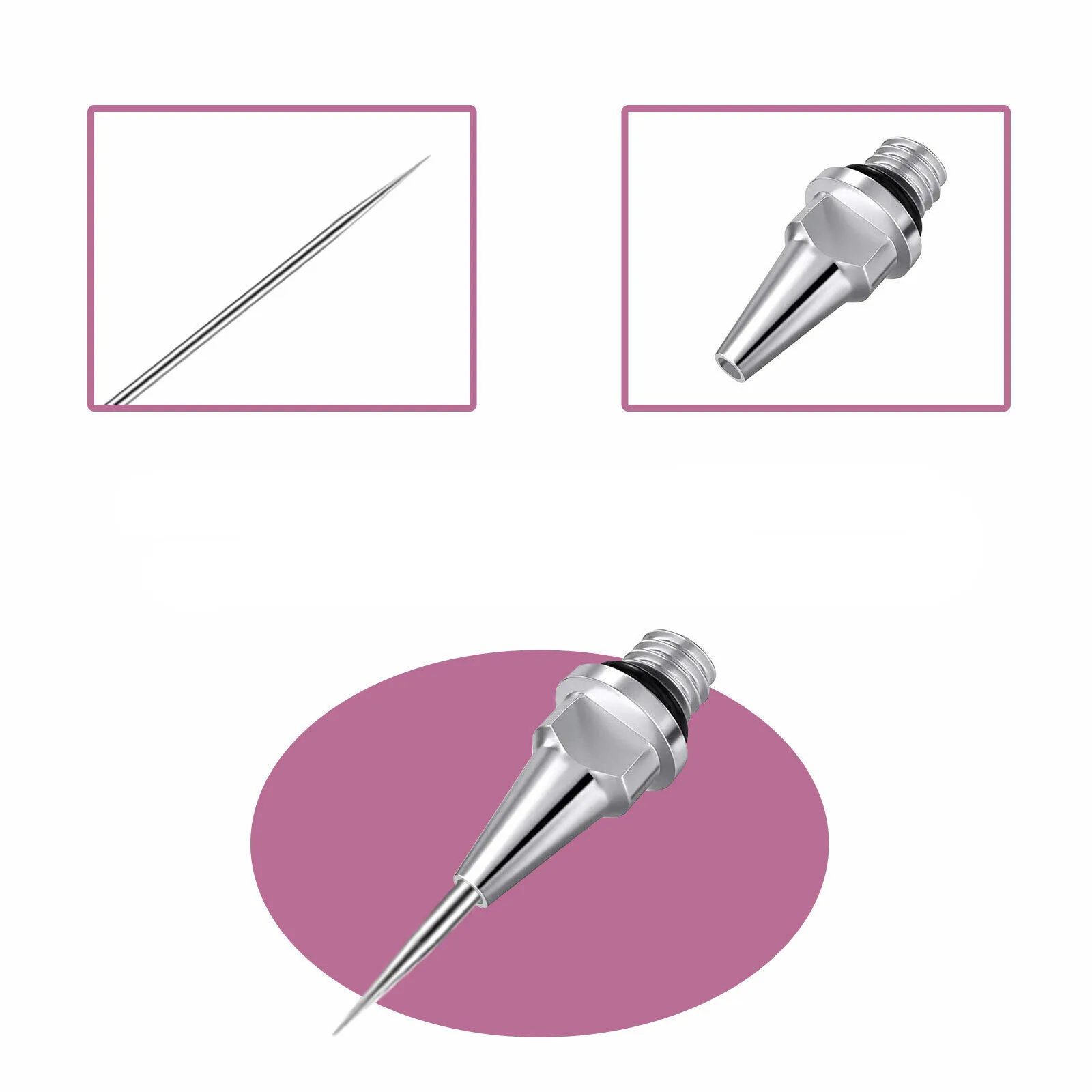 3Pcs 0.2mm 0.3mm 0.5mm Airbrush Nozzle Needle Repair Tool Kit For Multi Type Airbrushes Spray Gun Air Brush Accessories Replace