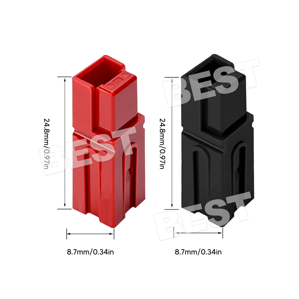 20pcs Mini Connectors For Anderson Style Plug With Red And Black Single Pole