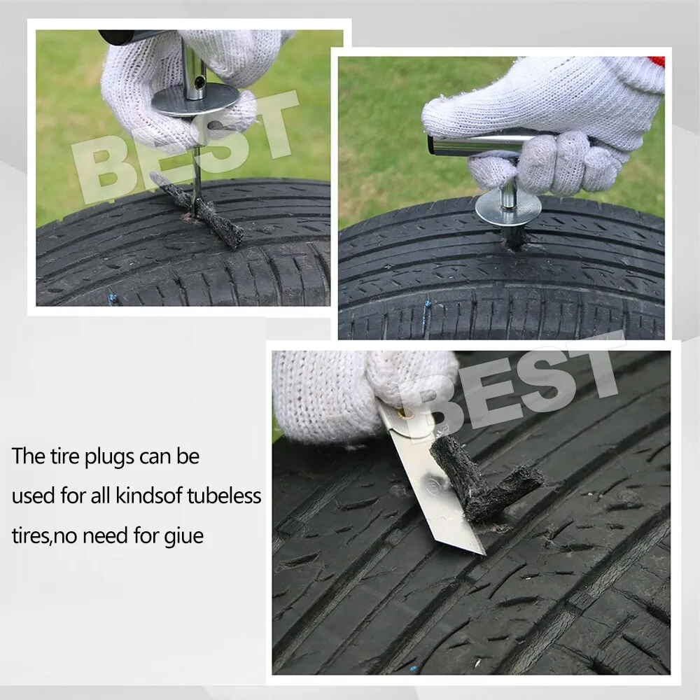 50pc Tyre Repair Plugs Car Tire Puncture Recovery Tyre Tubeless Seal Plugs Strip