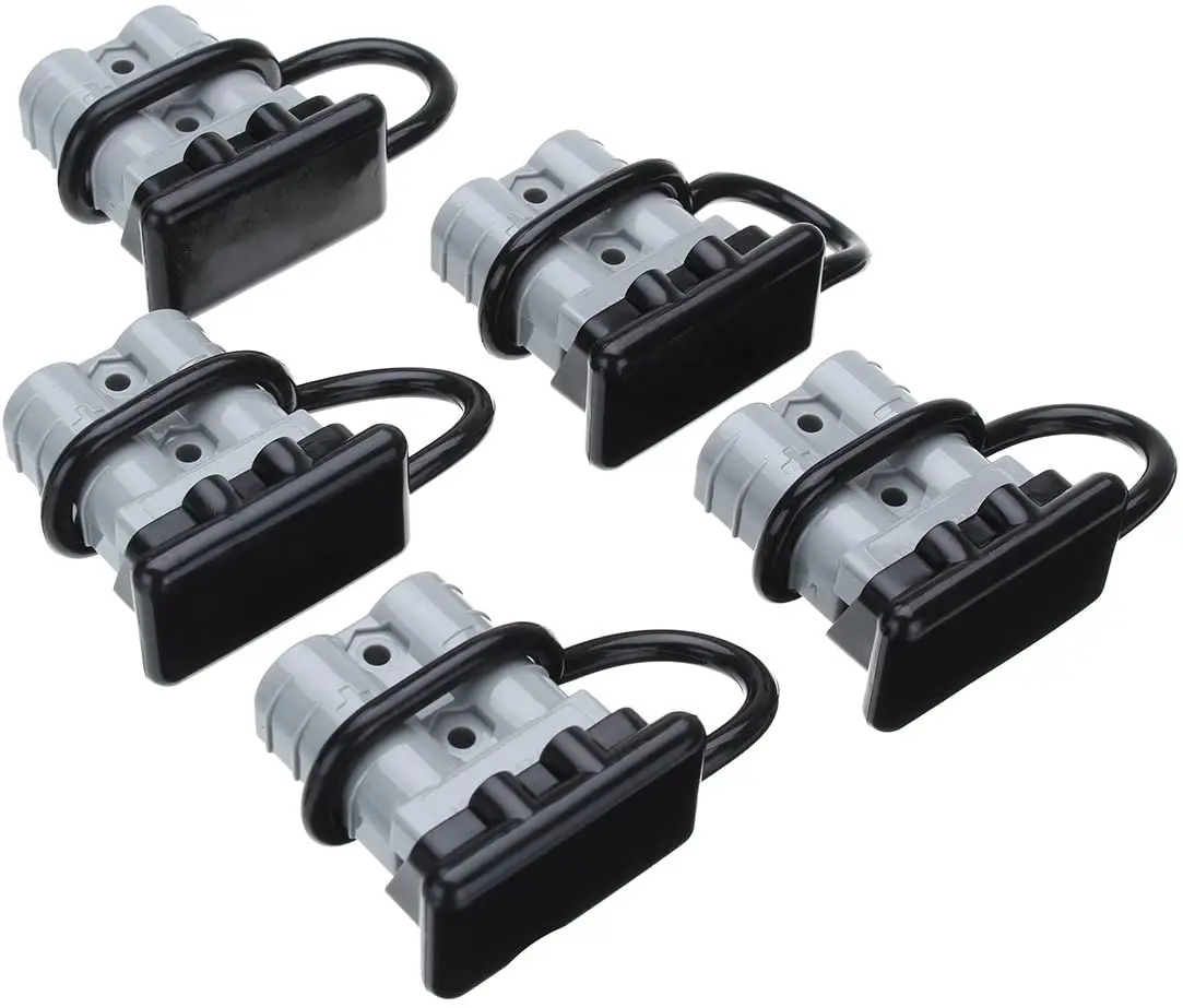 5x For Anderson Plug Cover Dust Cap Style Connectors 50AMP Battery Caravn Black
