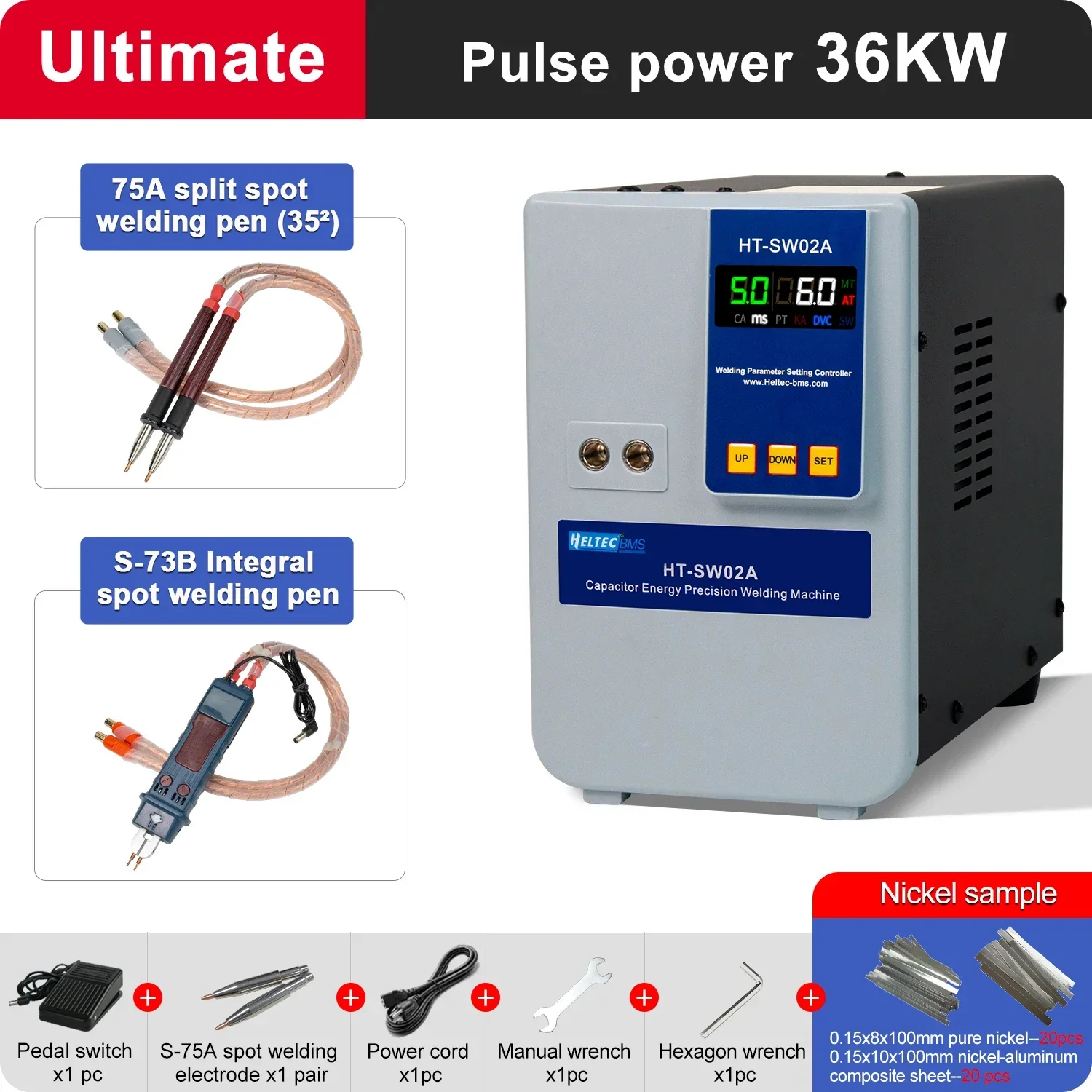 21KW36KW42KW Capacitor Storage Battery Spot Welding Machine/Portable Small Spot Welder Tools LED Digital Display 0.5mm Thickness