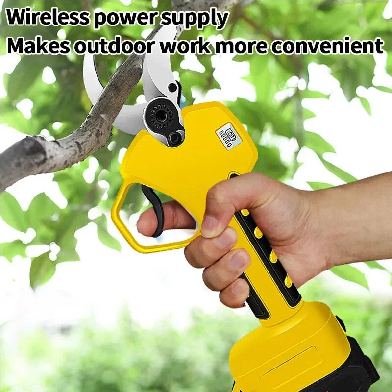 50mm Cordless Brushless Pole Pruning Shear 2 in 1 Cutter Scissor with 2 Battery