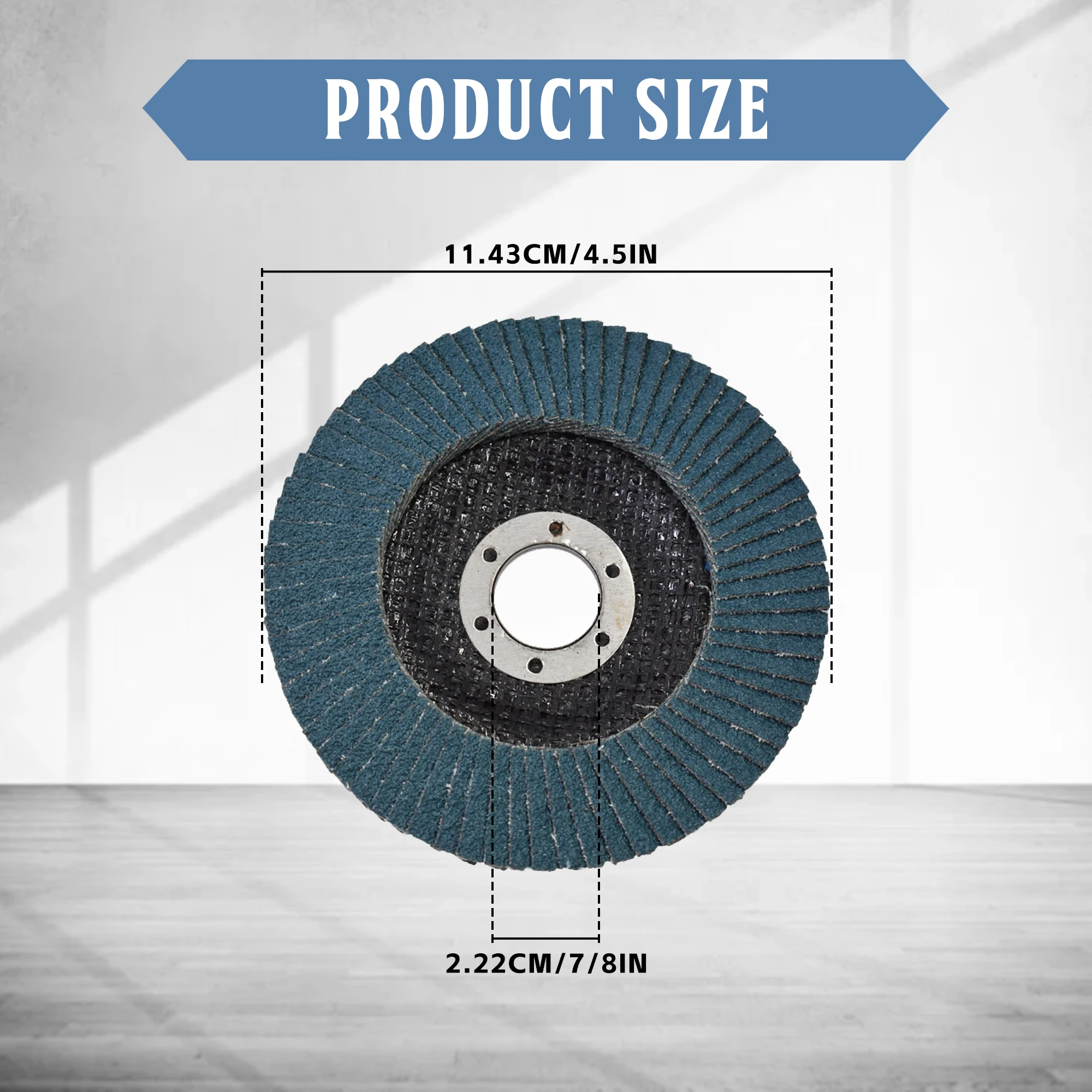 10-Pack Flap Discs Grinding Wheel 80 Grit, 4-1/2 X 7/8 Flap Disc Angle Grinder Sanding Disc Aluminium Oxide Grinding Type