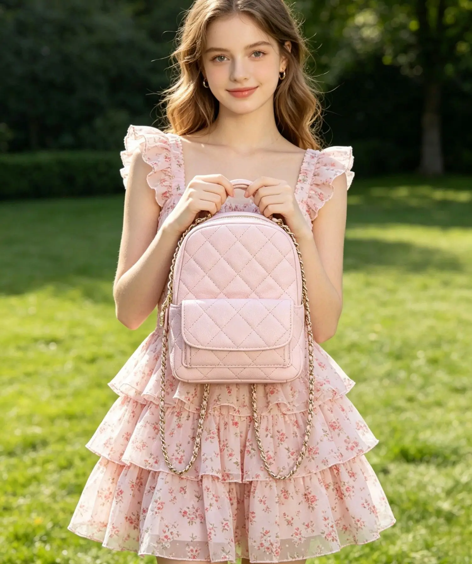 New Female Fashion Lady Mini Backpack Leather Material College Trendy Girls Cute Girl Travel Bag