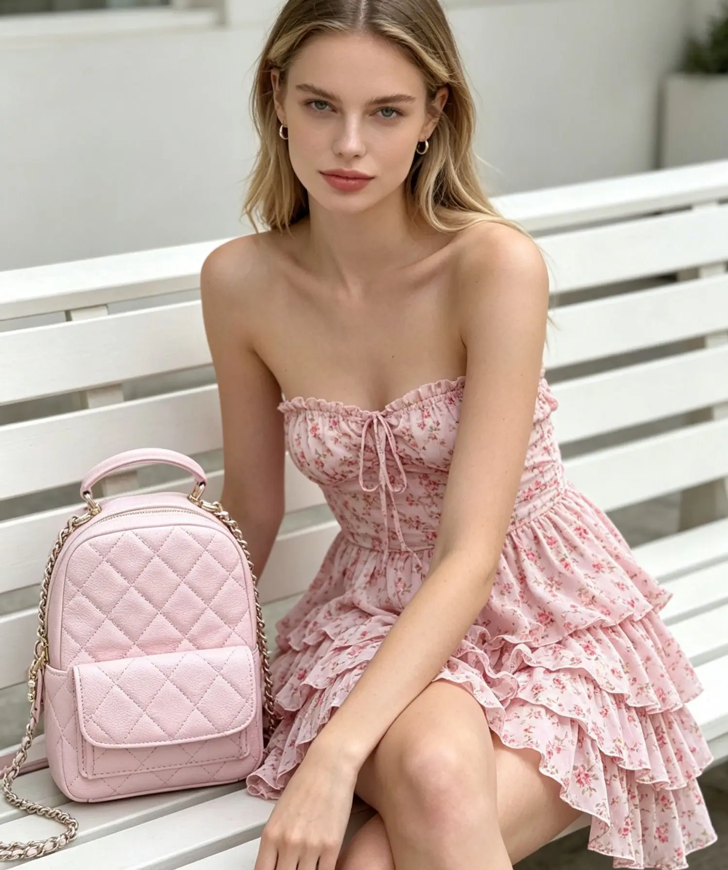 New Female Fashion Lady Mini Backpack Leather Material College Trendy Girls Cute Girl Travel Bag