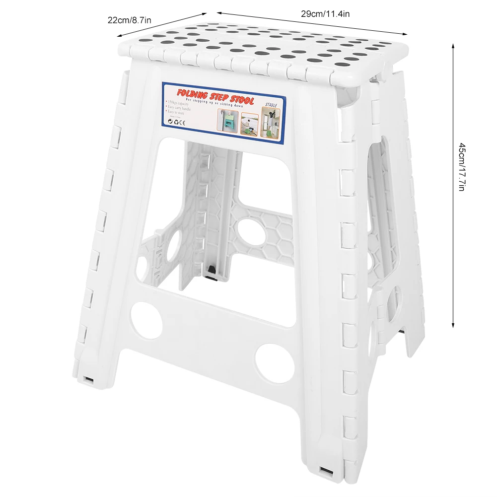 Foldable Stool Portable Stool Portable Living Plastic Dots Folding Step Stool Anti slip Foldable Adults Chair Anti slip Stool