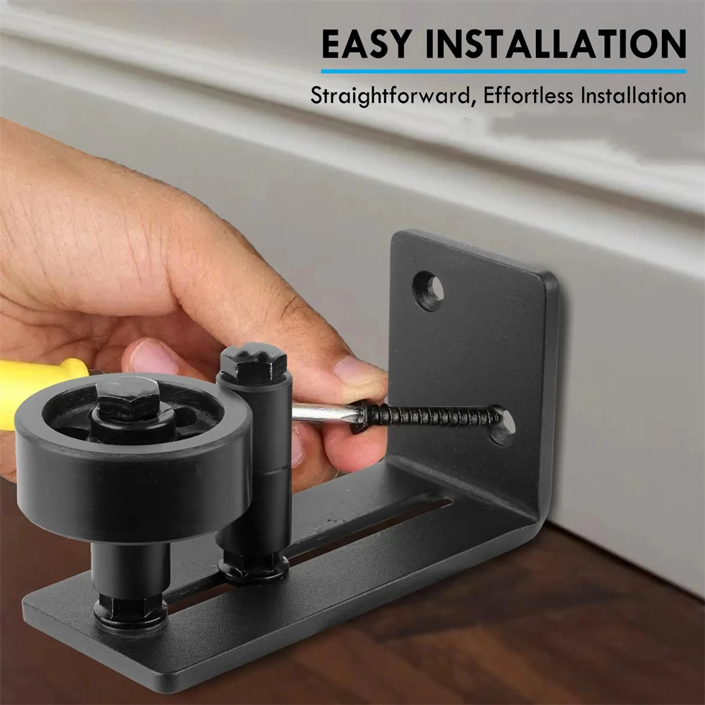Adjustable Barn Door Floor Guide Roller Wall Mount Bottom Stay Sliding Hardware