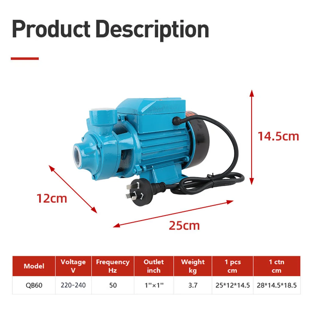 PORIYA Peripheral Water Pump QB60 QB80 Garden Boiler Car Wash Auto Controller