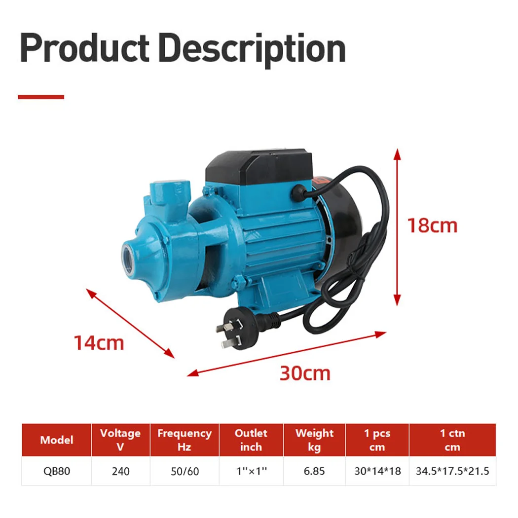 PORIYA Peripheral Water Pump QB60 QB80 Garden Boiler Car Wash Auto Controller