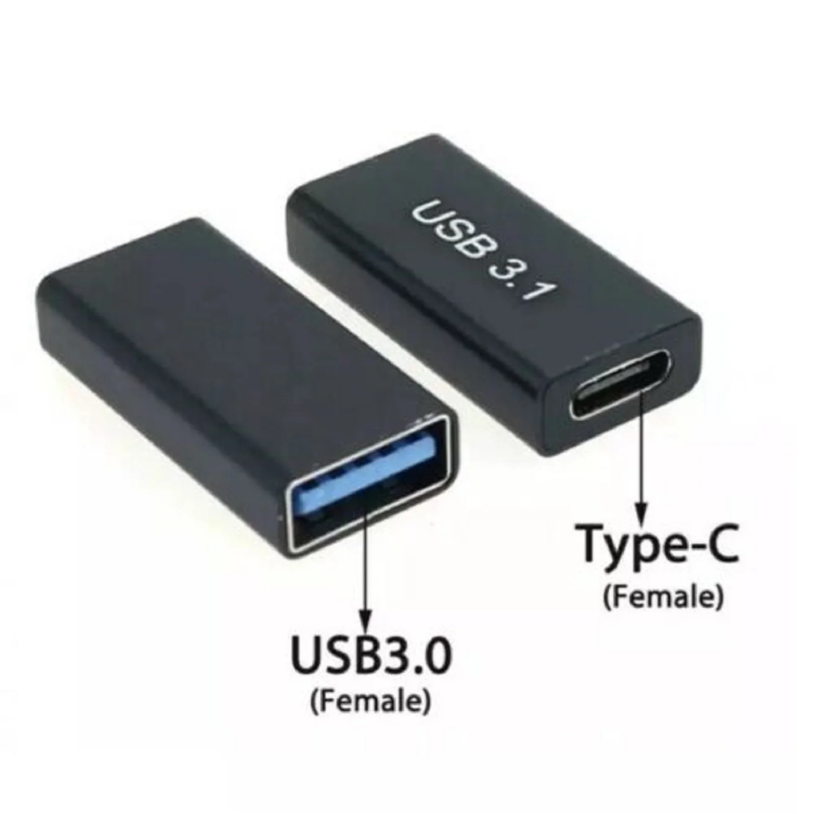 1Pc USB 3.0 Coupler Female to USB Type C Female Adapter 10Gbps Super Speed USB3.0 Type-C Extender Connection Converter