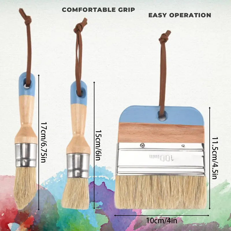 Brush For Acrylic Painting Bristle Stencil Brushes For Wood Furniture Home Decor