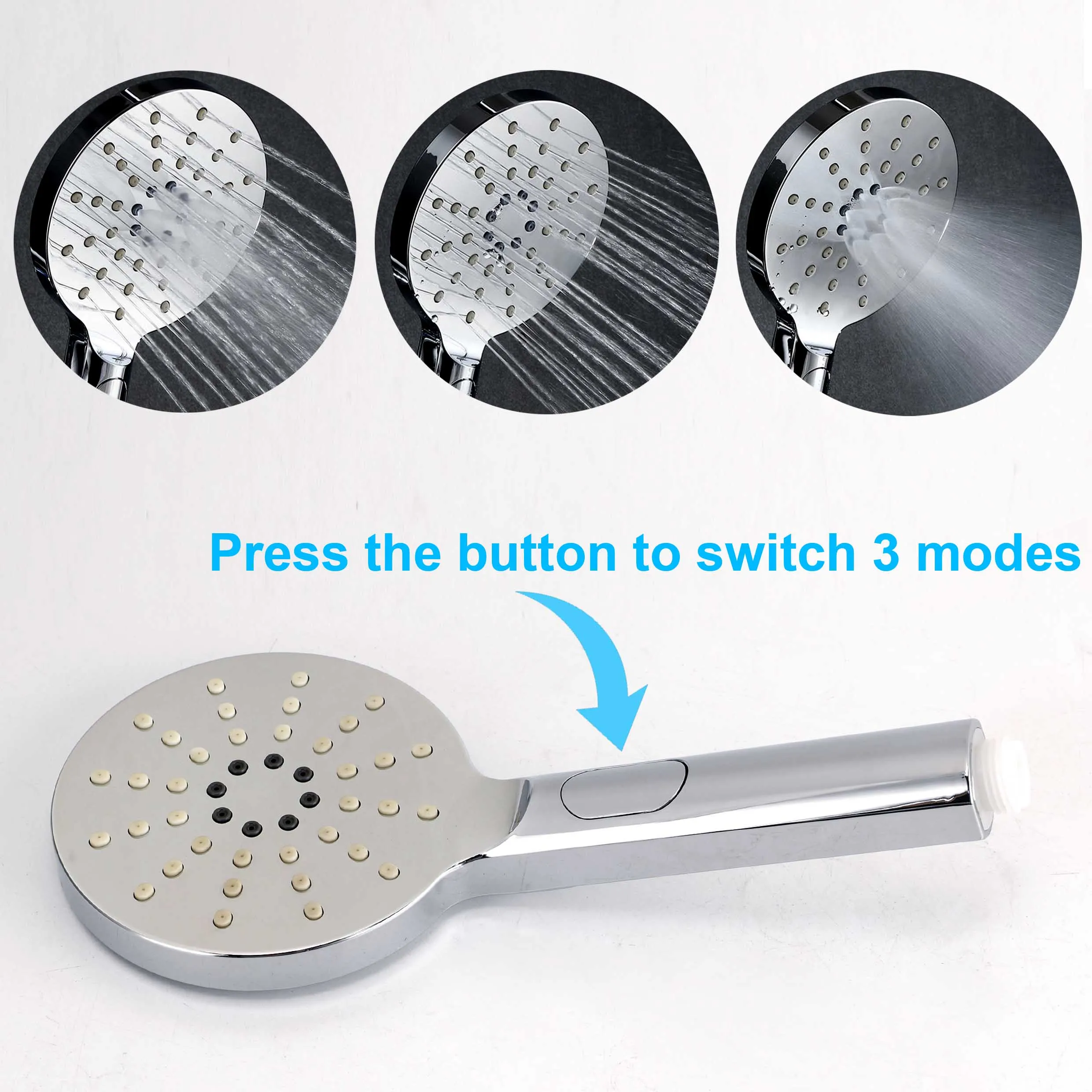 **Sydney Stock** KYLINS 7.5L/M Twin Rain Shower Head Hand Held Sliding Rail Wall Arm 2 In 1 Set Round Chrome WATERMARK WELS