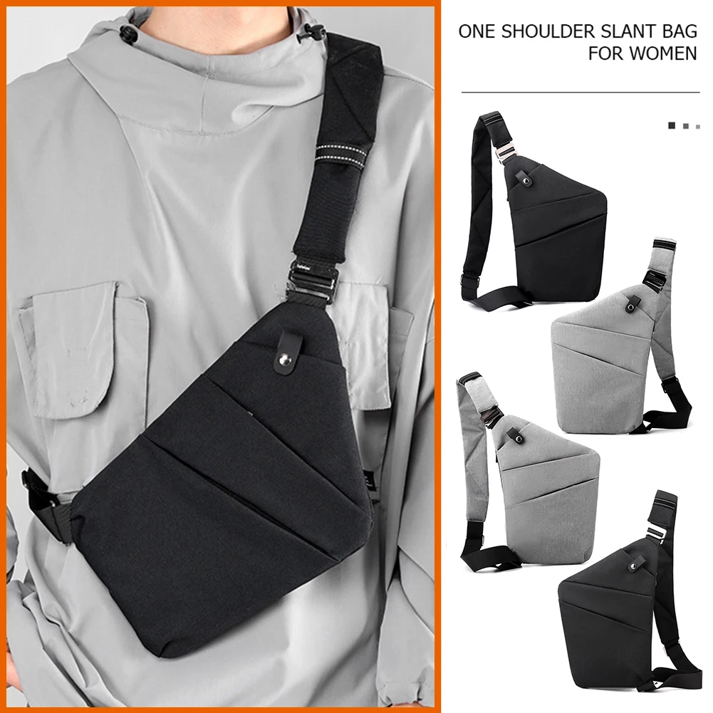 Slim Sling Bag Anti-thief Crossbody Bags Security Adjustable Strap Nylon Multifunctional Simple Portable for Outdoor Fitness