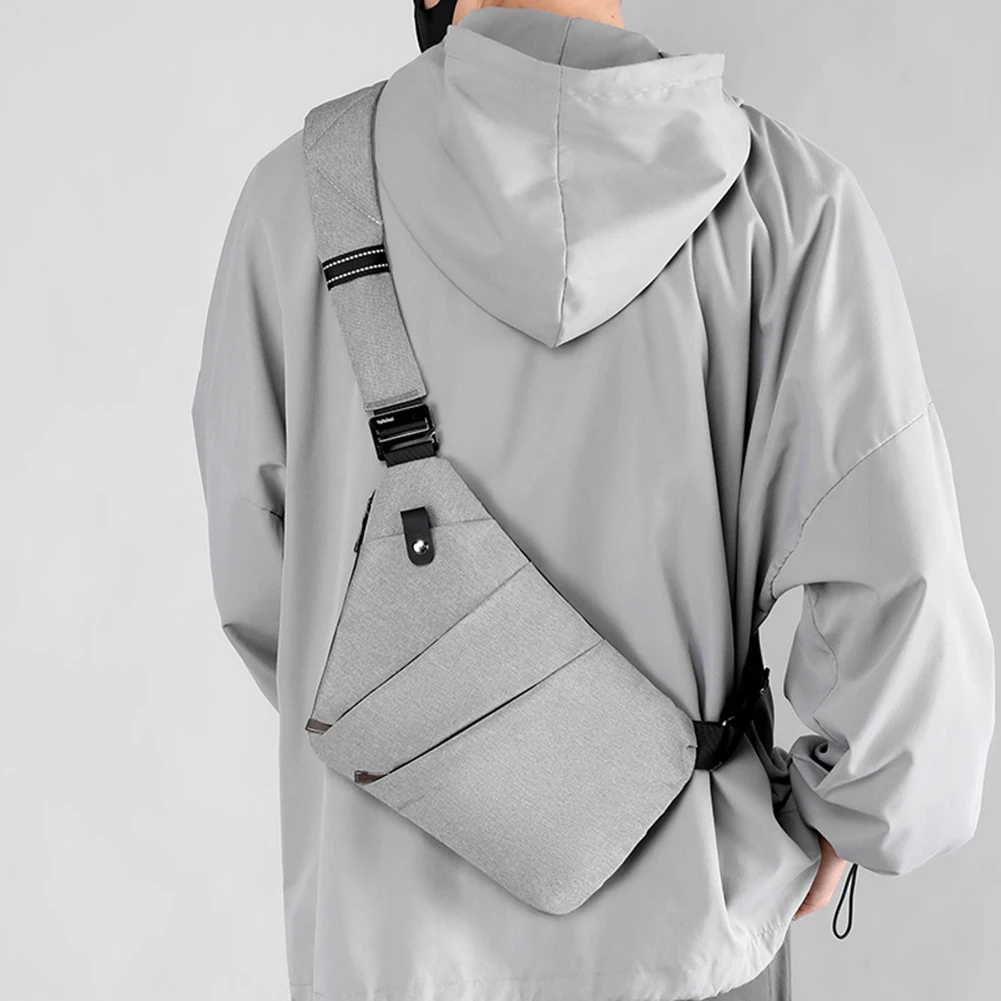 Slim Sling Bag Anti-thief Crossbody Bags Security Adjustable Strap Nylon Multifunctional Simple Portable for Outdoor Fitness