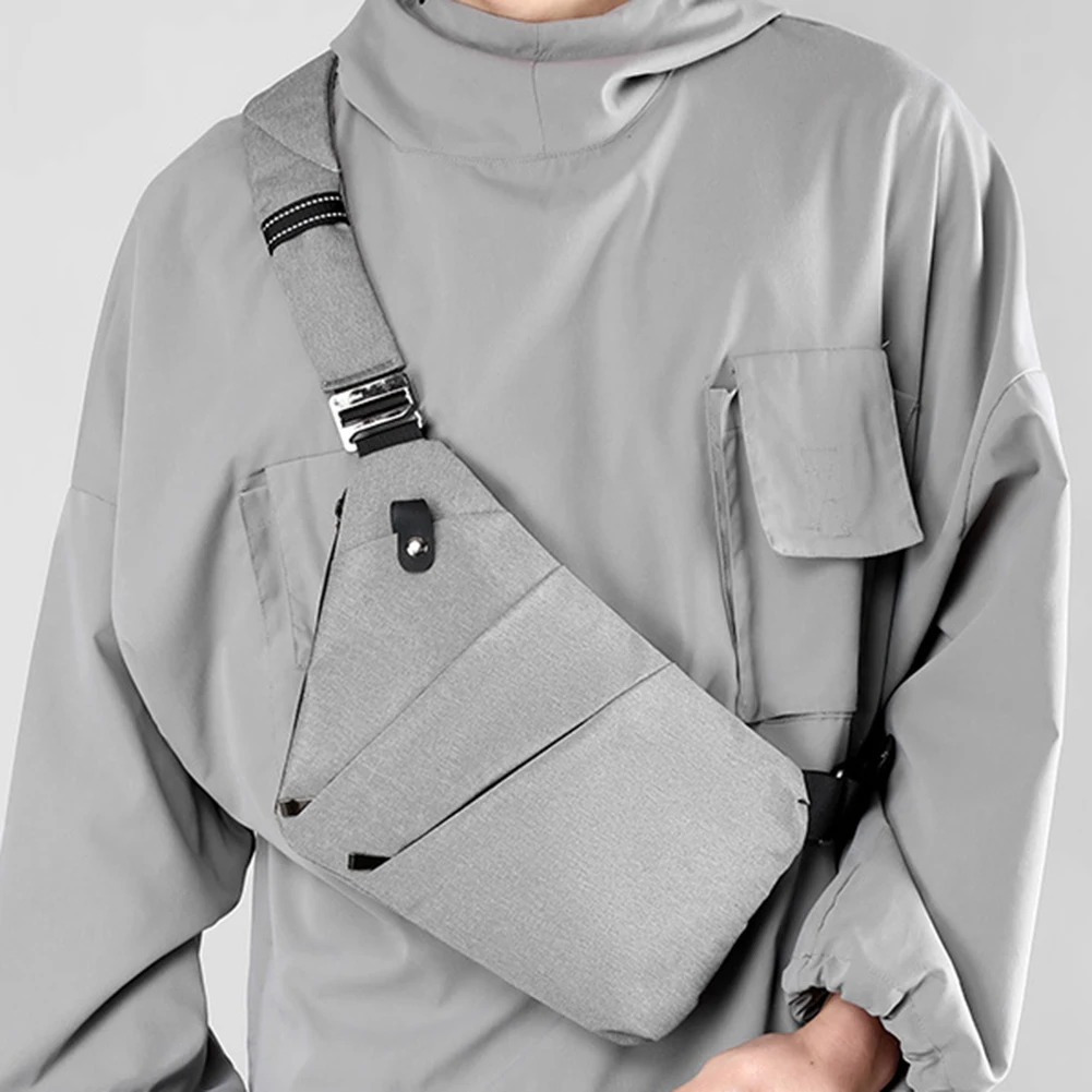 Slim Sling Bag Anti-thief Crossbody Bags Security Adjustable Strap Nylon Multifunctional Simple Portable for Outdoor Fitness