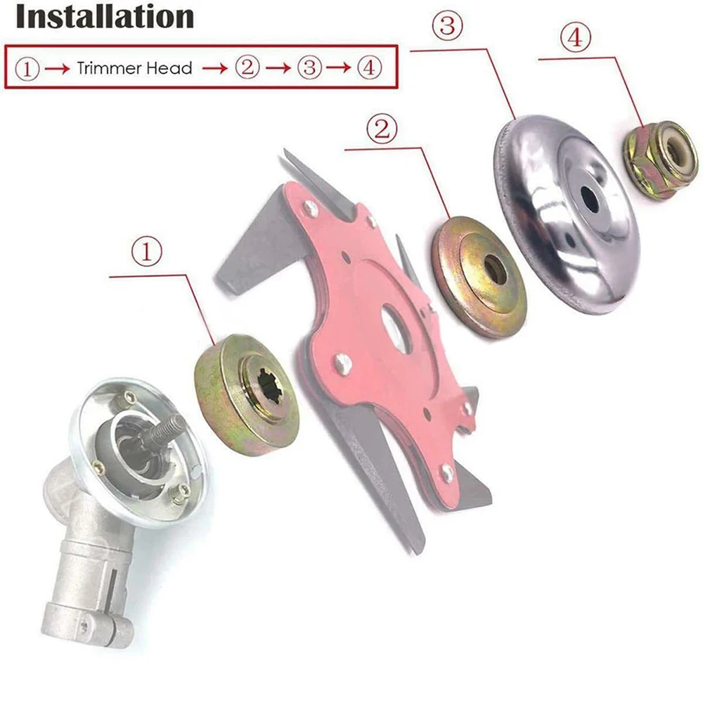 8pcs Kit Adapter Part FOR Grass Weed Trimmer Head Lawn Mower Brade Brush Cutter
