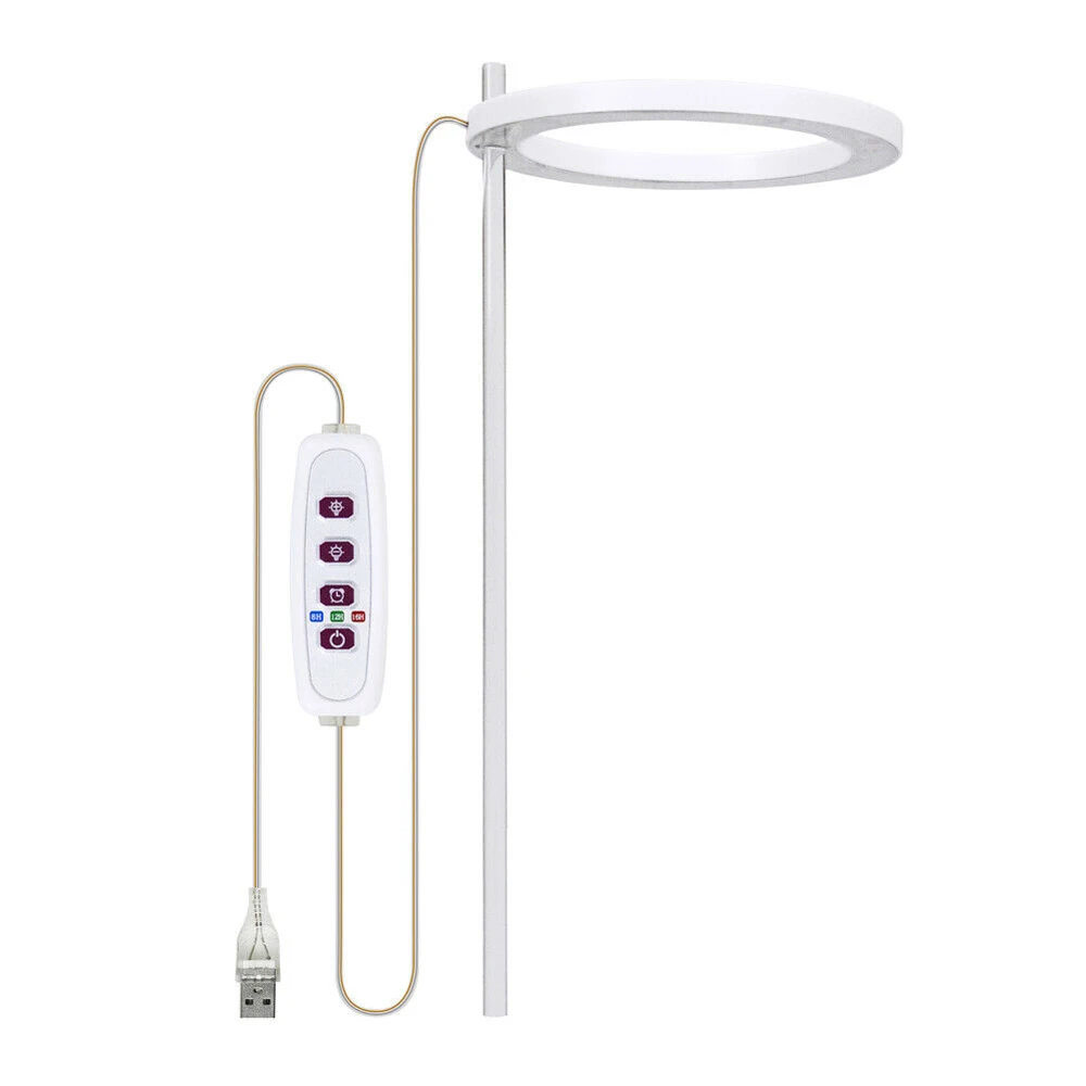 5PCS Full Spectrum Dimmable USB LED Grow Light Plant Growing Indoor Plants Ring Lamp