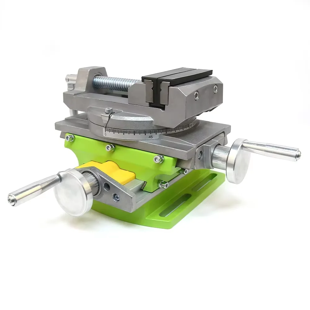 ALLSOME 2 in 1 Milling Drilling Precision Vise Swivel Base Table Aluminium Alloy Compound Worktable