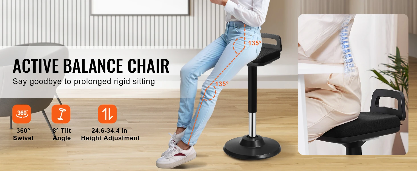 SucceBuy Kids Wobble Chair Active Chair w/ Cushion Wobble Stool Improves Focus Posture and Children Ideal for Schools and Home